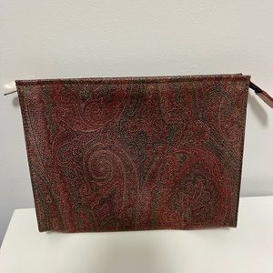 ETRO Paisley Leather Clutch